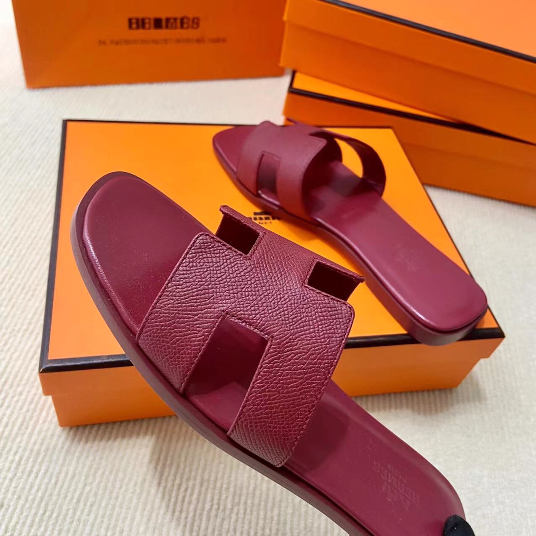 에르메스 올수공 오란 슬리퍼 샌들 앱송 35